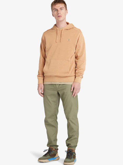 Bluza męska z kapturem kangurka Timberland TB0A5U9KP471 M Beżowa - obraz 3