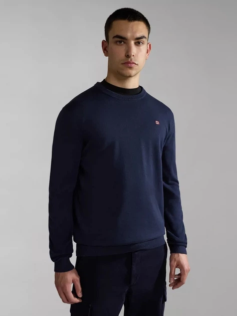 Sweter męski z bawełny Napapijri NP0A4GJP1761005 2XL Granatowy - obraz 1