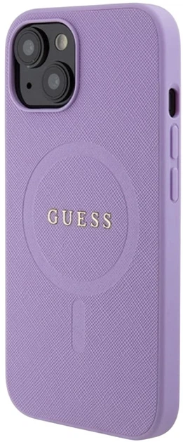 Панель Guess Saffiano MagSafe для Apple iPhone 15/14/13 Purple (3666339155902) - зображення 3