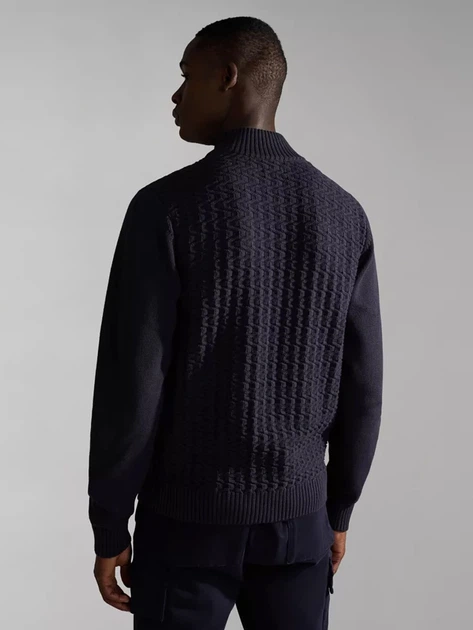 Кофта чоловіча Napapijri NP0A4HK11761005 M Темно-синя (800070312004) - зображення 2