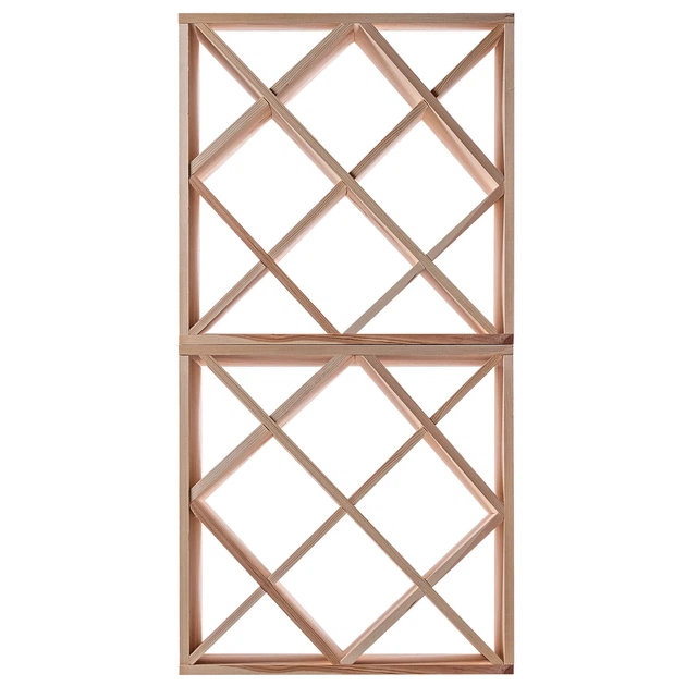 Regał na wino Kadax Loreo kratka drewniany jasny brąz 2 szt (5906638310755) - obraz 3
