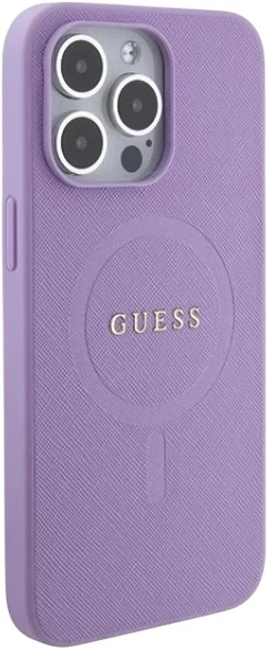 Etui plecki Guess Saffiano MagSafe do Apple iPhone 15 Pro Max Purple (3666339155933) - obraz 4