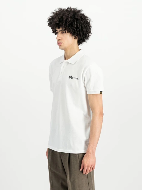 Поло довге чоловіче Alpha Industries X106600-09 S Біле (800070340462) - зображення 4