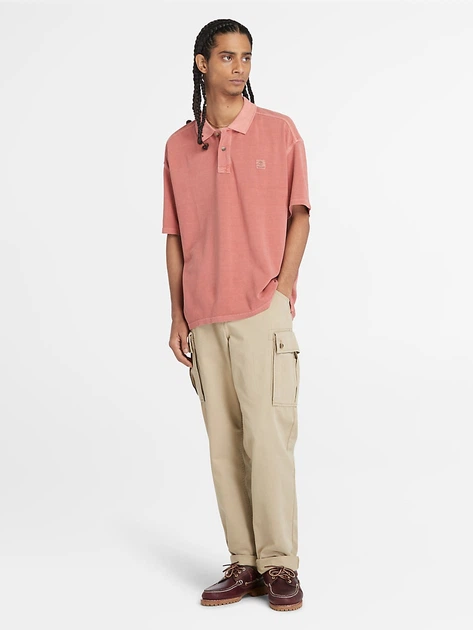 Koszulka polo męska Timberland TB0A5UH3EG61 S Jasnokoralowa - obraz 3