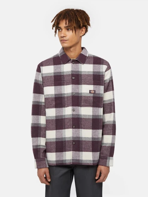 Koszula męska w kratę Dickies DK0A4XZZJ561 M Śliwkowa - obraz 1