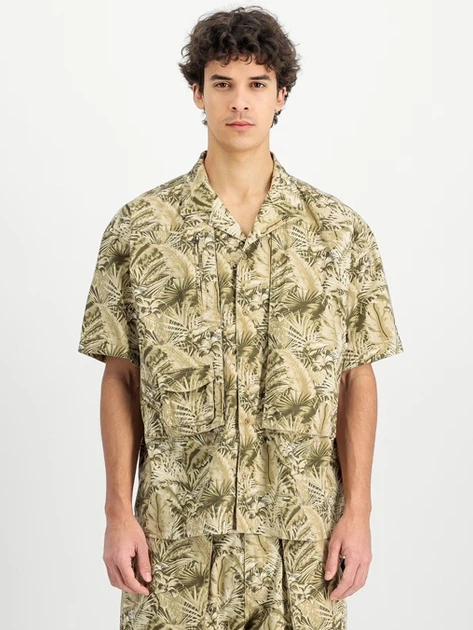 Сорочка бавовняна літня чоловіча Alpha Industries X156139-743 L Зелена (800070340467) - зображення 1