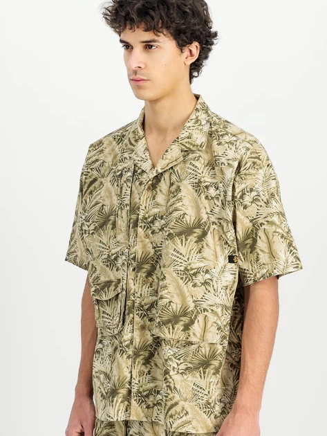 Сорочка бавовняна літня чоловіча Alpha Industries X156139-743 L Зелена (800070340467) - зображення 5