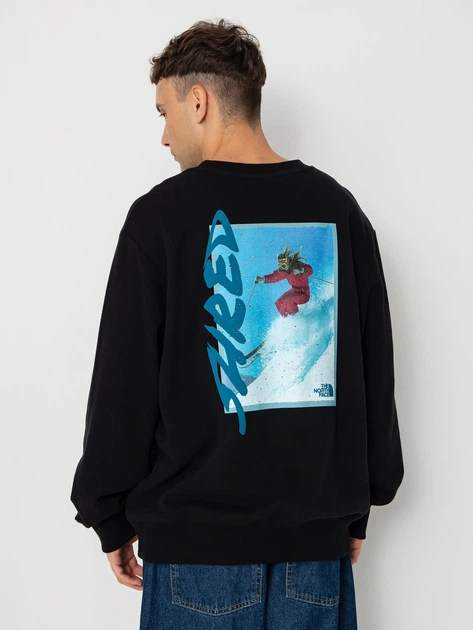 Bluza bez kaptura męska oversize The North Face NF0A8EU5JK31 XL Czarna - obraz 2