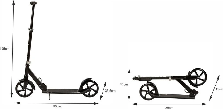 Hulajnoga miejska Bauerkraft dla dzieci i młodzieży składana G-112 (5904265071124) - obraz 2