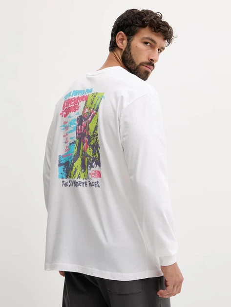 Longsleeve męski The North Face NF0A8E3DFN41 S Biały - obraz 2
