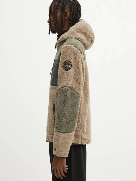 Kurtka przejściowa męska z kapturem Napapijri NP0A4GNSMCD1 XL Beżowa - obraz 5