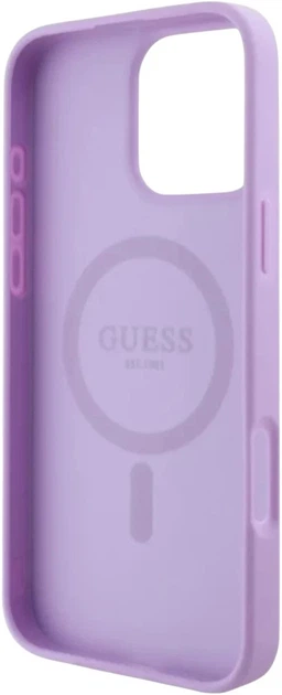 Etui plecki Guess Saffiano Peony Classic Logo MagSafe do Apple iPhone 16 Pro Max Purple (3666339328276) - obraz 7