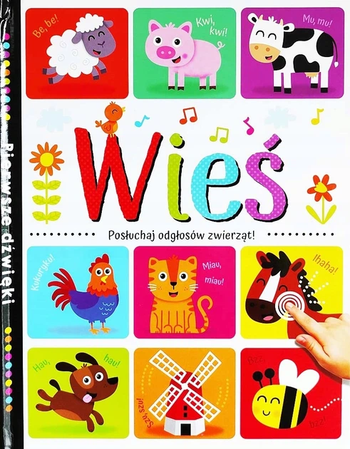 Книжечка сенсорна AWM Село. Перші звуки (58.11.13 11668) (9788381811668) - зображення 1