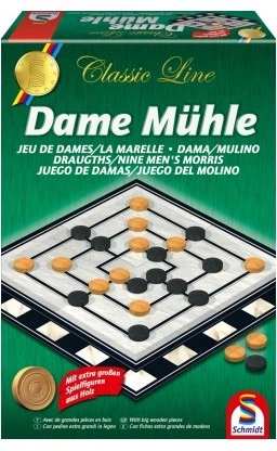 Настільна гра Schmidt Шашки та Млин класична лінія (4001504881108) - зображення 1