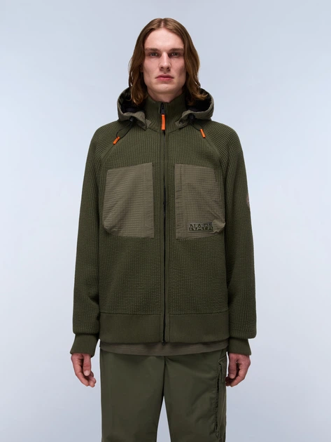 Kurtka przejściowa męska z kapturem Napapijri NP0A88SIG0A1 L Zielona - obraz 1