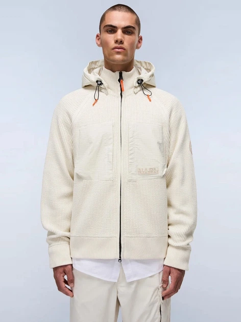 Kurtka przejściowa męska z kapturem Napapijri NP0A88SIN1J1 L Mleczna - obraz 1