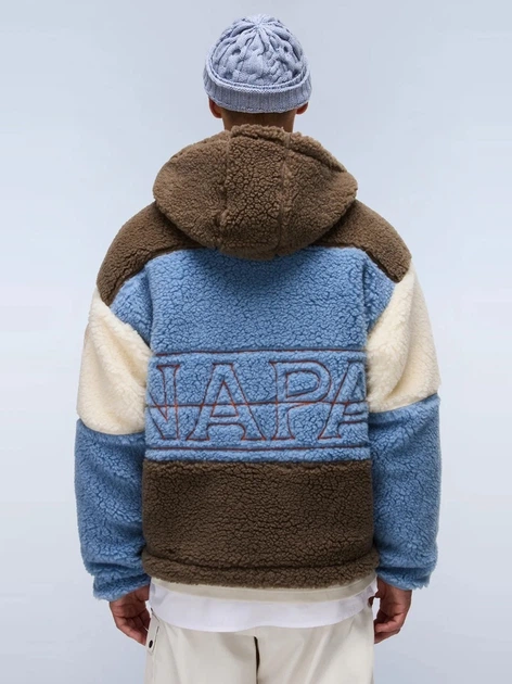 Kurtka przejściowa męska z kapturem Napapijri NP0A88YIMQS1 M Niebieska - obraz 2