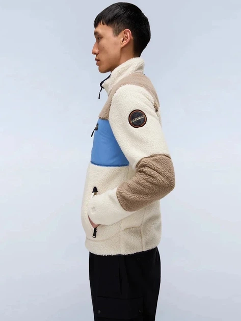 Куртка Шерпа демісезонна чоловіча Napapijri NP0A4GNTMQZ1 L Молочний/Коричневий (800070348554) - зображення 3