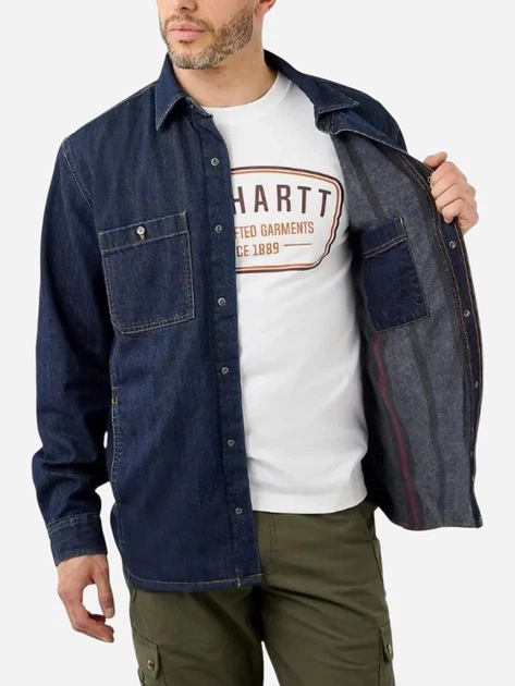 Сорочка джинсова чоловіча Carhartt 105605-H84 XL Синя (800070350124) - зображення 3