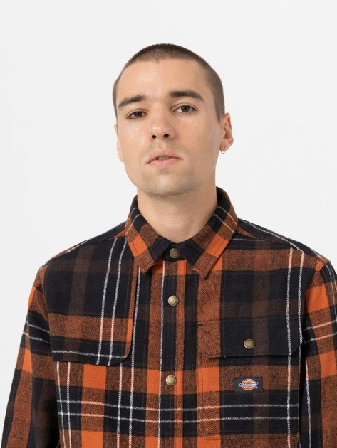 Koszula męska bawełniana Dickies DK0A4XGUD711 XL Pomarańczowa - obraz 3