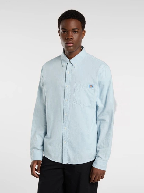 Сорочка бавовняна чоловіча Dickies DK0A87PYK661 S Блакитна (800070348151) - зображення 1