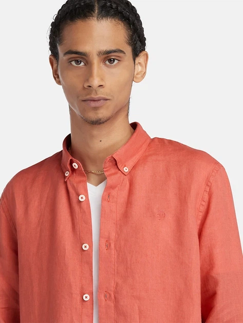 Сорочка чоловіча Timberland TB0A2DC3EI41 L Цегляна (800070320329) - зображення 4