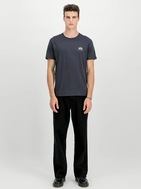 Koszulka męska bawełniana Alpha Industries 188505-02 M Granatowa - obraz 3