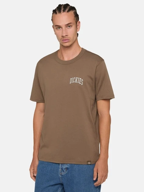 Футболка довга бавовняна чоловіча Dickies DK0A4Y8OJ961 S Світло-коричнева (800070330938) - зображення 1