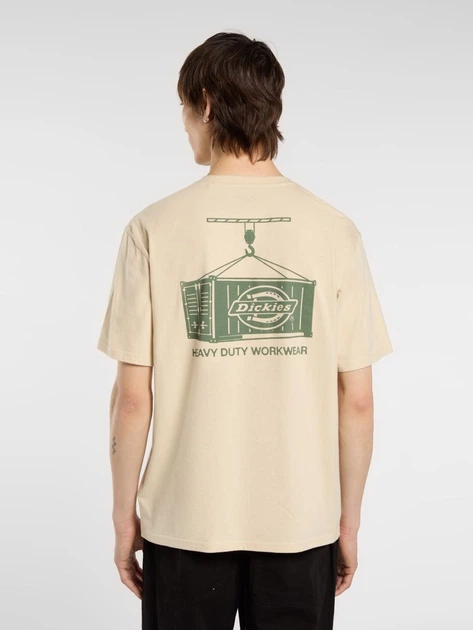 Футболка довга бавовняна чоловіча Dickies DK0A87QML171 S Бежева (800070348159) - зображення 2