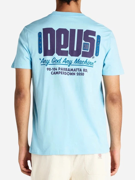 Футболка довга бавовняна чоловіча Deus Ex Machina DMP251953A-SKY S Блакитна (800070340669) - зображення 2
