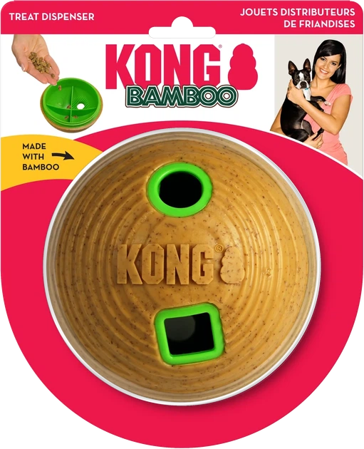 Zabawka dla psa Kong Bamboo Feeder Ball Medium PTB21E (0035585475240) - obraz 1