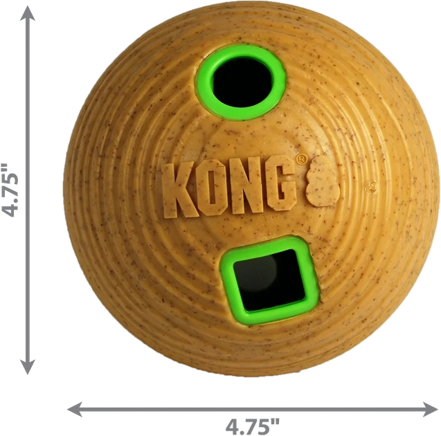 Zabawka dla psa Kong Bamboo Feeder Ball Medium PTB21E (0035585475240) - obraz 2