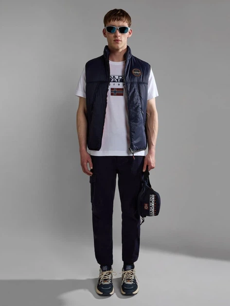 Футболка довга бавовняна чоловіча Napapijri NP0A4GDQ0021003 L Біла (800070311879) - зображення 3