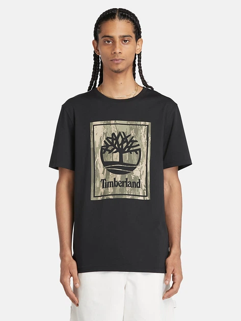 Koszulka męska bawełniana Timberland TB0A5UBF0011 S Czarna - obraz 1