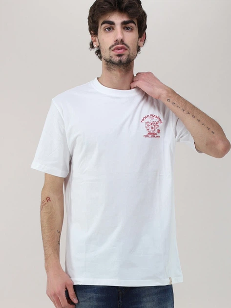 Футболка довга бавовняна чоловіча Tooco TOCOM-OVT-OFF-WHITE L Біла (800070340794) - зображення 1