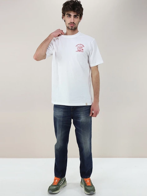 Футболка довга бавовняна чоловіча Tooco TOCOM-OVT-OFF-WHITE L Біла (800070340794) - зображення 3