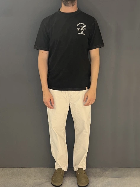 Koszulka męska bawełniana Tooco TOCOM-TSR-ES-BLACK-WHASED L Czarna - obraz 3