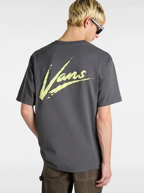 Футболка довга бавовняна чоловіча Vans VN000K42EBA1 L Сіра (800070339128) - зображення 2