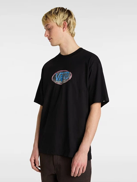 Футболка довга бавовняна чоловіча Vans VN000NHWBLK1 S Чорна (800070339148) - зображення 1