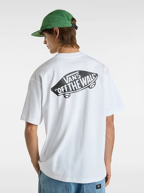 Футболка довга бавовняна чоловіча Vans VN000P50YB21 XL Біла (800070339167) - зображення 2