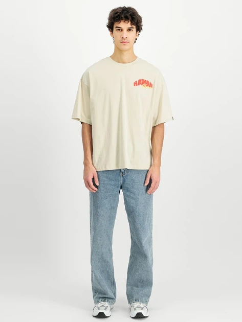 Koszulka męska bawełniana Alpha Industries X156525-300 L Mleczna - obraz 3