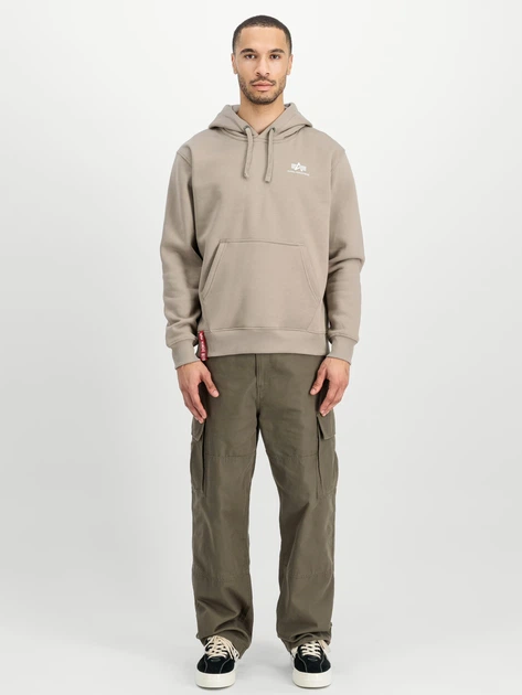 Bluza męska z kapturem kangurka Alpha Industries 196318679 S Beżowa - obraz 3
