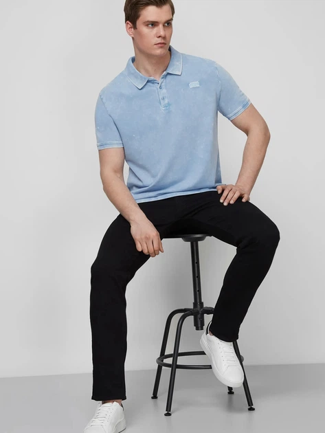 Поло довге чоловіче Guess M1GP53K83J0 M Блакитне (7618483436754) - зображення 5