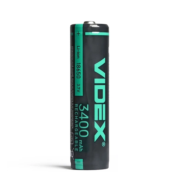 Аккумулятор Videx литий-ионный 18650-P (защита) 3400mAh color box/1шт (18650-P/3400/1CB) 24453 - изображение 2
