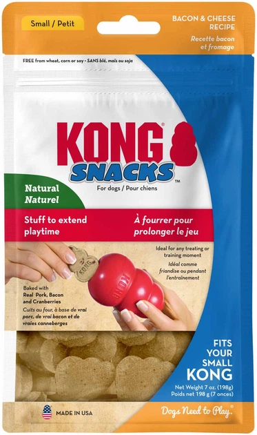 Ласощі для собаки Kong Snacks Bacon & Cheese XO3E S (0035585213019) - зображення 1