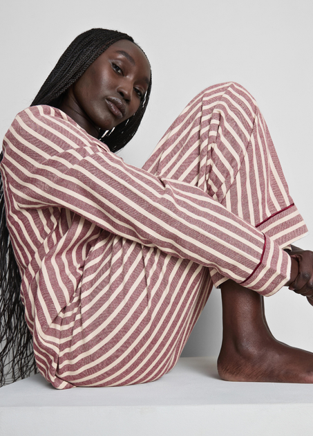 Женские пижамные штаны Primark Wide Leg Pajama Bottoms XS для дома и сна Бордовый (8758) - Фото 2 Женские пижамные штаны Primark Wide Leg Pajama Bottoms XS для дома и сна Бордовый (8758) - изображение 2