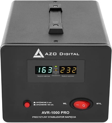 Стабілізатор напруги AZO Digital AVR-1000 PRO 1000VA / 600W (AZO00D1155) - зображення 1