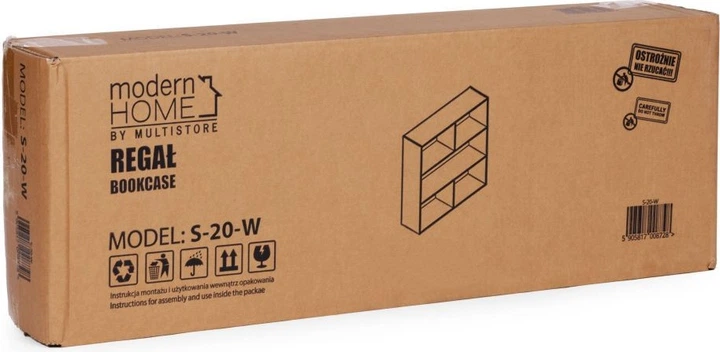 Стелаж ModernHome by Multistore сучасний 3-рівневий Білий S-20-W (5905817008728) - зображення 5