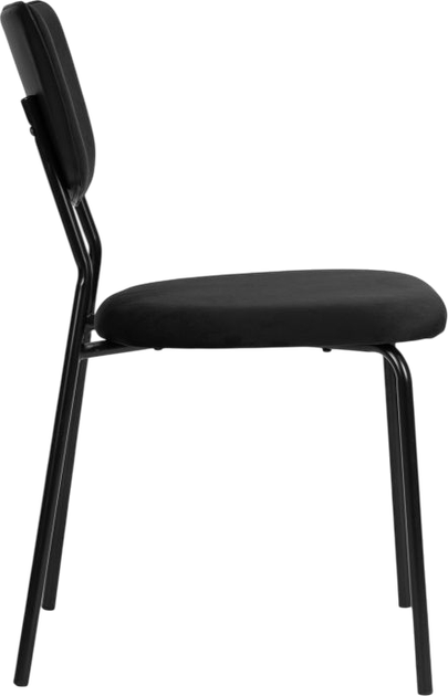 Набір стільців для кухні та вітальні ModernHome by Multistore оксамитових 4 шт. Чорні (KJC-4-BC) - зображення 3