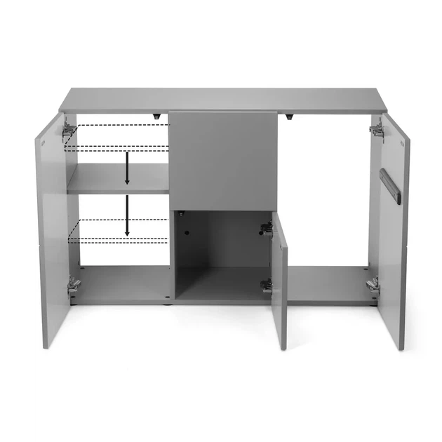 Szafka do akwarium AQUAEL 132383 premium 120 x 40 x 78 cm Szara (5905546341615) - obraz 4